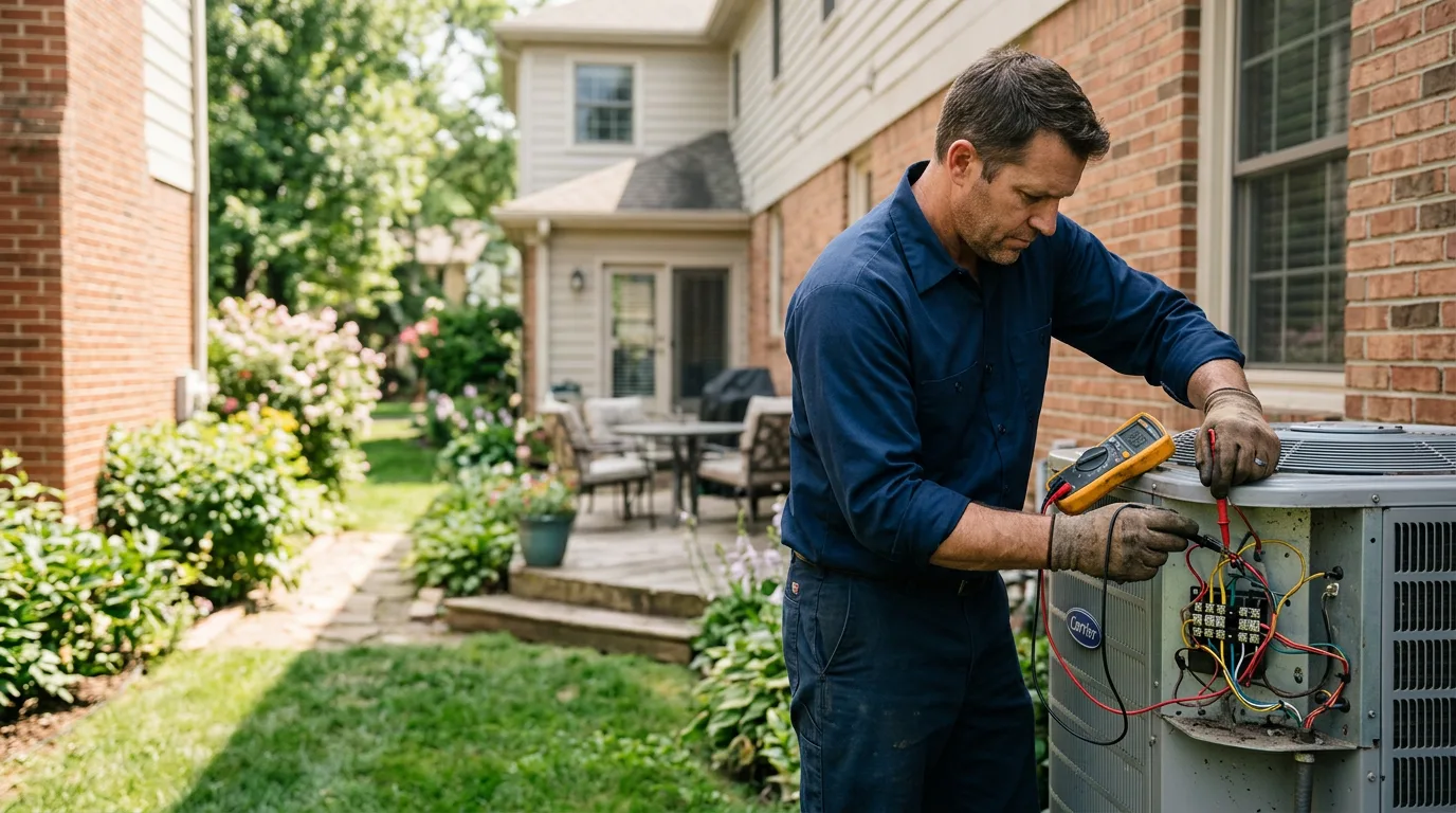 HVAC technician working near Bleiblerville, TX